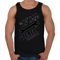 PRINTFASHION Szerelő - Férfi atléta - Fekete