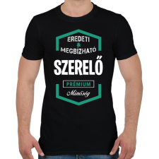 PRINTFASHION Szerelő - Férfi póló - Fekete férfi póló