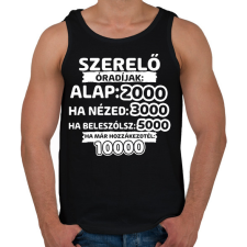 PRINTFASHION Szerelő óradíjak - Férfi atléta - Fekete atléta, trikó