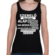 PRINTFASHION Szerelő óradíjak - Női atléta - Fekete női trikó