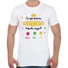 PRINTFASHION Szerencsés anyuka - Férfi póló - Fehér