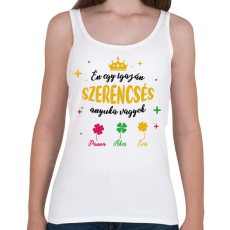 PRINTFASHION Szerencsés anyuka - Női atléta - Fehér