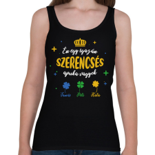 PRINTFASHION Szerencsés apuka - Női atléta - Fekete női trikó