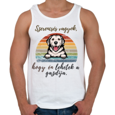 PRINTFASHION Szerencsés vagyok4 - Férfi atléta - Fehér