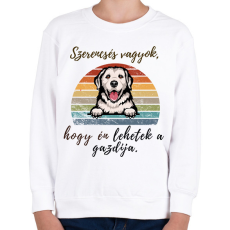 PRINTFASHION Szerencsés vagyok4 - Gyerek pulóver - Fehér