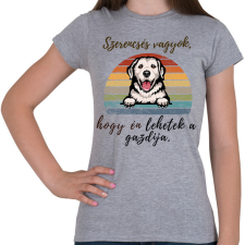 PRINTFASHION Szerencsés vagyok4 - Női póló - Sport szürke női póló