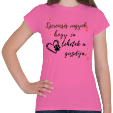 PRINTFASHION Szerencsés vagyok másolata - Női póló - Rózsaszín