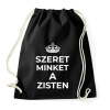 PRINTFASHION SZERET MINKET A ZISTEN - Sportzsák, Tornazsák - Fekete