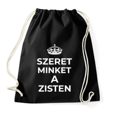 PRINTFASHION SZERET MINKET A ZISTEN - Sportzsák, Tornazsák - Fekete tornazsák