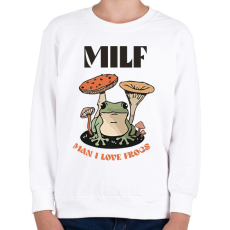 PRINTFASHION Szeretem a békákat - Gyerek pulóver - Fehér
