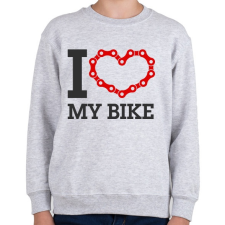 PRINTFASHION Szeretem a biciklim - Gyerek pulóver - Sport szürke gyerek pulóver, kardigán