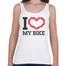 PRINTFASHION Szeretem a biciklim - Női atléta - Fehér női trikó