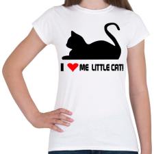 PRINTFASHION szeretem a macskám - Női póló - Fehér női póló