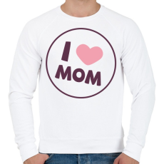 PRINTFASHION Szeretem az Anyukám - Férfi pulóver - Fehér