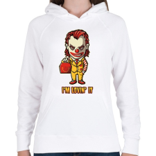 PRINTFASHION Szeretem - Női kapucnis pulóver - Fehér női pulóver, kardigán