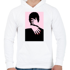 PRINTFASHION Szeretet - Férfi kapucnis pulóver - Fehér