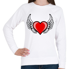PRINTFASHION Szeretet  - Női pulóver - Fehér női pulóver, kardigán