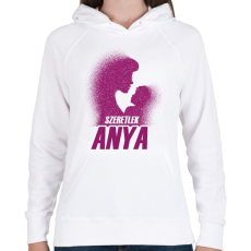 PRINTFASHION Szeretlek anya - Női kapucnis pulóver - Fehér