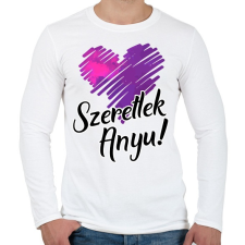PRINTFASHION Szeretlek Anyu! - Férfi hosszú ujjú póló - Fehér férfi póló