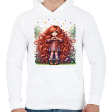 PRINTFASHION Szeretlek - Férfi kapucnis pulóver - Fehér