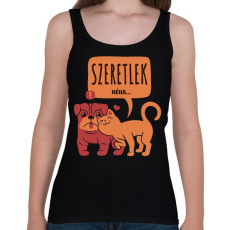 PRINTFASHION Szeretlek! Néha... - Női atléta - Fekete