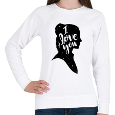 PRINTFASHION Szeretlek! - Női pulóver - Fehér női pulóver, kardigán