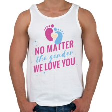 PRINTFASHION Szeretünk - nem számít fiú vagy lány - Férfi atléta - Fehér atléta, trikó