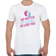 PRINTFASHION Szeretünk - nem számít fiú vagy lány - Férfi póló - Fehér