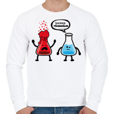 PRINTFASHION Szerintem túlreagálod! - Férfi pulóver - Fehér férfi pulóver, kardigán
