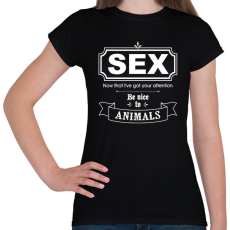 PRINTFASHION Szex - Női póló - Fekete