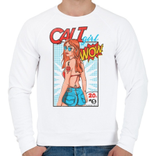 PRINTFASHION Szexi csaj - Férfi pulóver - Fehér férfi pulóver, kardigán