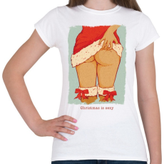 PRINTFASHION Szexi Karácsony - Női póló - Fehér