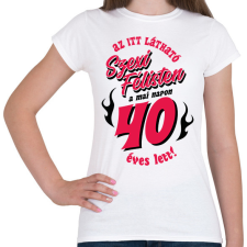 PRINTFASHION Szexi Szülinapos Félisten világosra 40 - Női póló - Fehér női póló