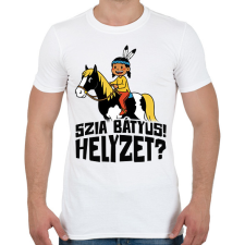 PRINTFASHION Szia Bátyus! Helyzet?  - Férfi póló - Fehér férfi póló