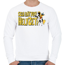 PRINTFASHION Szia bátyus! Helyzet?  - Férfi pulóver - Fehér férfi pulóver, kardigán