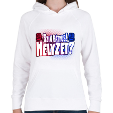 PRINTFASHION Szia bátyus! Helyzet? - Női kapucnis pulóver - Fehér női pulóver, kardigán