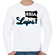 PRINTFASHION Szia Lajos! - Férfi pulóver - Fehér