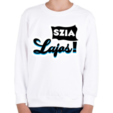 PRINTFASHION Szia Lajos! - Gyerek pulóver - Fehér gyerek pulóver, kardigán