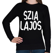 PRINTFASHION Szia Lajos! - Női pulóver - Fekete női pulóver, kardigán