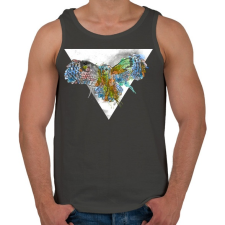 PRINTFASHION Színes bagoly - Férfi atléta - Sötétszürke atléta, trikó