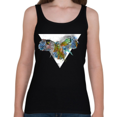 PRINTFASHION Színes bagoly - Női atléta - Fekete