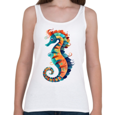 PRINTFASHION Színes csikóhal - Női atléta - Fehér