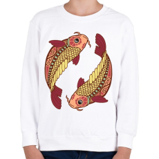 PRINTFASHION Színes Halak horoszkóp - Gyerek pulóver - Fehér