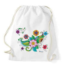 PRINTFASHION Színes hennaminta - Sportzsák, Tornazsák - Fehér tornazsák