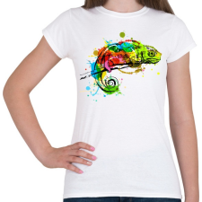 PRINTFASHION Színes kaméleon - Női póló - Fehér női póló