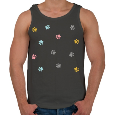 PRINTFASHION Színes mancsok - Férfi atléta - Sötétszürke