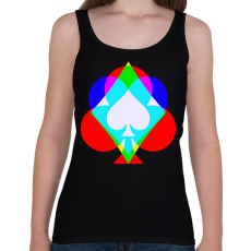 PRINTFASHION Színes póker - Női atléta - Fekete