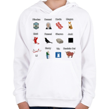 PRINTFASHION Szinészek - Gyerek kapucnis pulóver - Fehér gyerek pulóver, kardigán