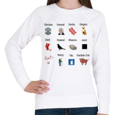 PRINTFASHION Szinészek - Női pulóver - Fehér