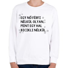 PRINTFASHION Szingli csajos - Gyerek pulóver - Fehér gyerek pulóver, kardigán